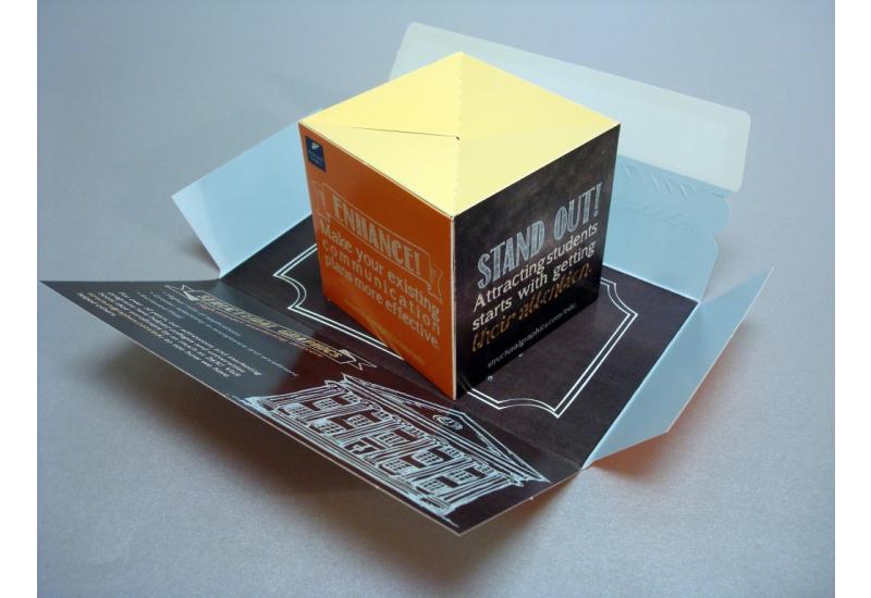 Higher Education Pop Up Direct Mail Cube